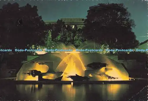 D281644 Civic Fountain at Night Newcastle N S W John Sands Ltd 1970