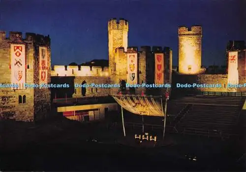 D277083 Innenraum von Caernarvon Castle Flutlicht J Arthur Dixon