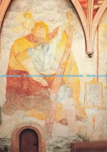 D286199 Christophorus Gotisches Fresco Evang Luth Wehrkirche Zur Heiligen Dreifa