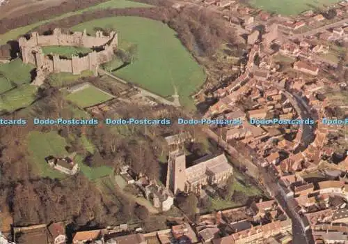 D279321 Framlingham Suffolk Luftaufnahme der Stadt E T W Dennis Michael Woodwar