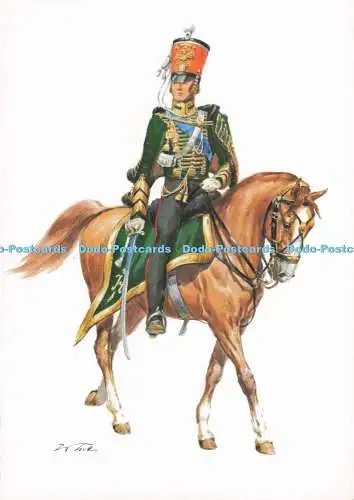 D286249 Russisches Reich Husaren Regiment Offizier W Tritt Korsch München