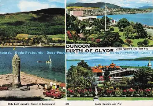 D279345 Dunoon Firth of Clyde Castle Gardens and Pier Whiteholme A Hail Caledoni