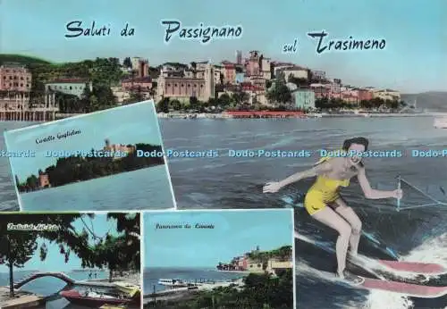 D277142 Saluti da Passignano Sur Trasimeno Panorama da Levante Berretta RP Multi