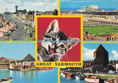 D281752 Great Yarmouth Marine Parade Wellington Pier The Boating Lake The Yacht