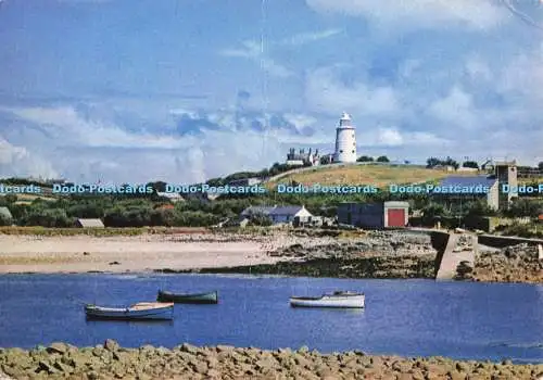 D281756 Scilly-Inseln St. Agnes Peregilis zeigen die Landungsbühnenkirche und