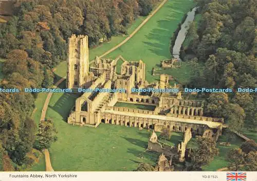 D286410 North Yorkshire Fountains Abbey E T W Dennis Scarborough Air Views Manch