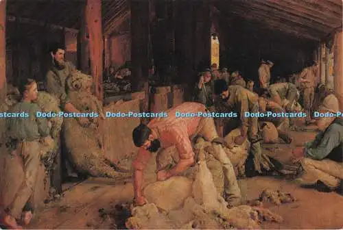 D284180 National Gallery of Victoria Shearing the Rams 1890 Tom Roberts Australi