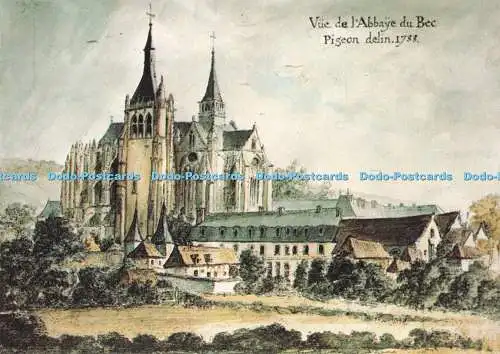 D286461 Vue de l Abbaye du Bec Pigeon Delin Des Ateliers du Bec