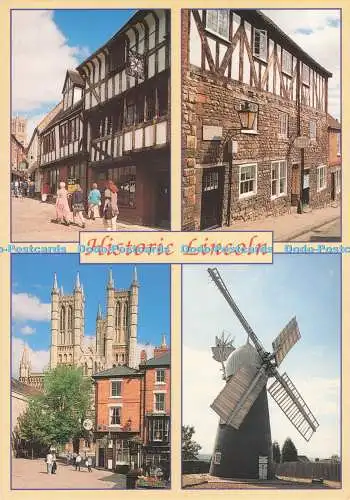 D286555 Historische Lincoln High Street Kathedrale von Castle Hill Harding House El
