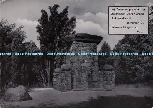 D284397 Hermann Lons Denkmal Lüneburger Heide Rud Reher Nr 84 1962