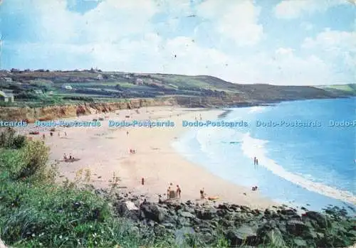 D282143 Perranuthnoe Die Bucht und der Strand liegen zwischen St Michael Mount und Cudden