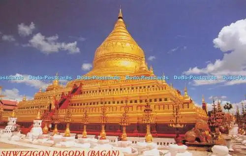 D279784 Shwezigon Pagode Bagan Blechdose Mar Aye Postkarten