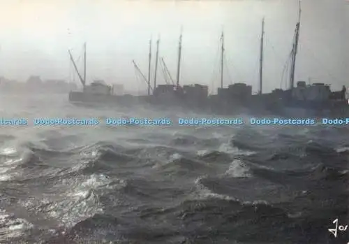 D286702 Tempete en Bretagne Coup de Vent de Surit a la Point de Bretagne en Hiv