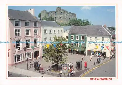 D286715 Haverfordwest Castle Square Pembrokeshire Eye Postkarten Port Lion 1998