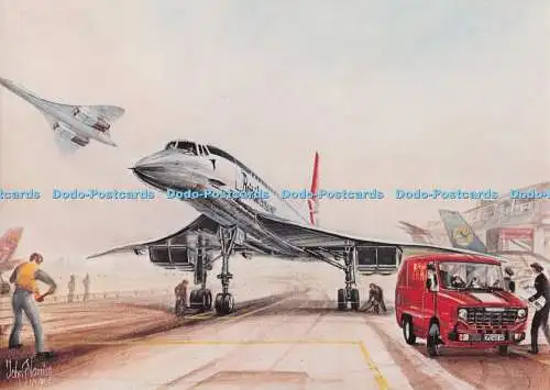 D277588 Concorde Bristol Head Post Office Area One of a Set of Four Cards Feature