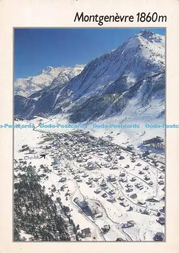 D284481 Montgenevre 1860 m Vue Aerienne de la Station S M D Cim 1992