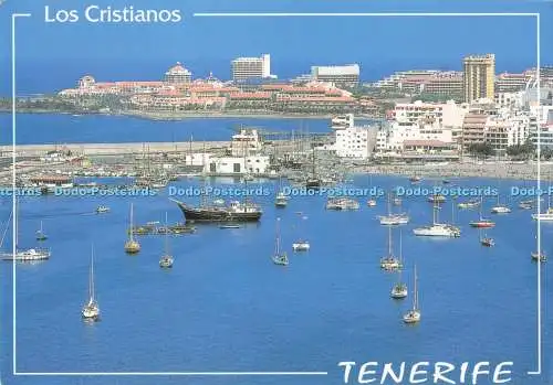 D284486 Teneriffa Los Cristianos Vista Aerea Los Cristianos al Fondo Playa las Am