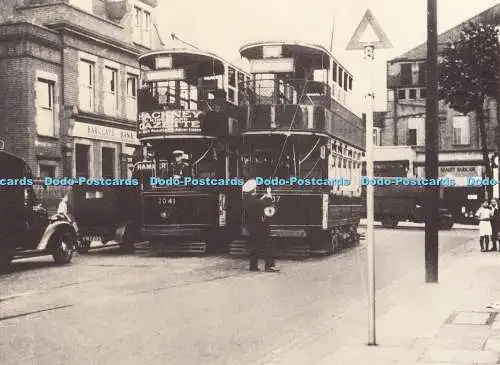 D286743 London Transport Straßenbahnen an der Kreuzung von Markhouse Road und Lea Brid