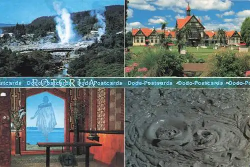 D284519 Neuseeland Rotorua Christ auf Wasser kochender Schlamm Tudor Türme Farbansicht