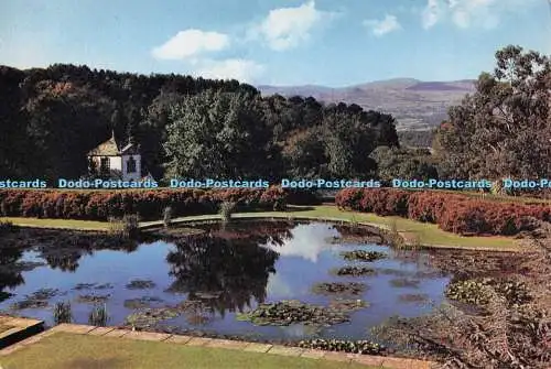 D277675 Denbighshire Blick auf Terrassen und Berge Bodnant J Arthur Dixon