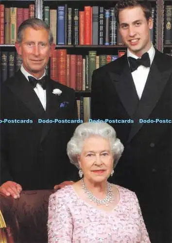 D282278 H M Queen Elizabeth II H R H The Prince of Wales and H R H Prince Willia