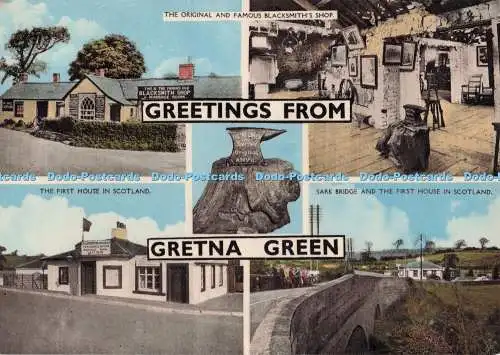 D277707 Grüße aus Gretna Green Das erste Haus in Schottland Mehrfachansicht