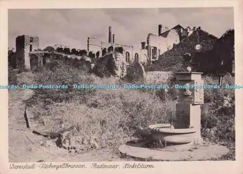 D279947 Darmstadt Niebergallbrunnen Stadtmauer Otto Cartharius Junior Adolf Zieg