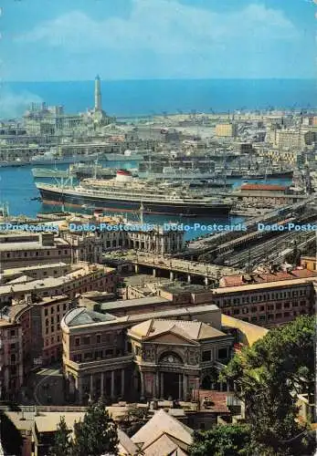 D286866 Genova Principe Bahnhof Kai Landeplatz und Hafenstab Grafico