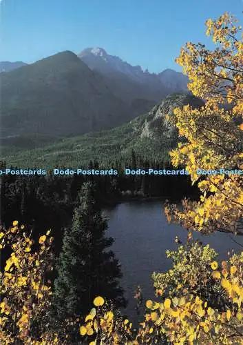 D282377 Herbstansicht des Longs Peak über dem Bear Lake Rocky Mountain Natur