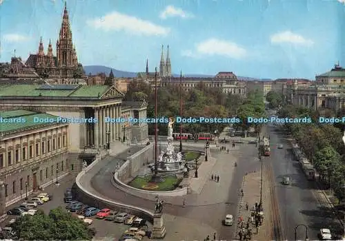 D282395 Wiener Ringstraße mit Parlament und Rathaus Richard Pietsch und Co