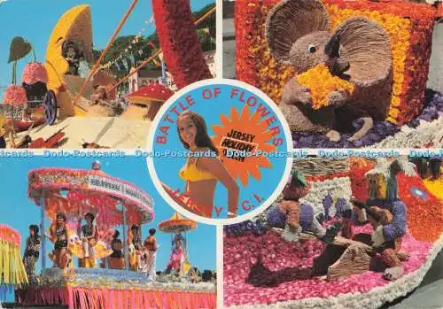 D280087 C I Jersey Battle of Flowers John Hinde J Squires Multi View