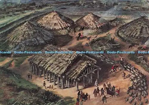 D280088 Iron Age Village at Heathrow London Museum The Campfield Press Crown Ala