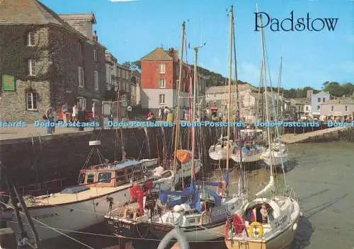 D287052 Padstow The Quay J Salmon Sevenoaks Kent PM Truro Cornwall 1990