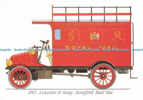 D282536 Leicester and Stony Stratford Mail van 1912 First Edition Litho Techniqu