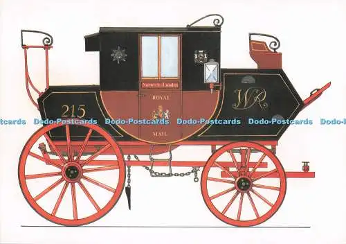 D282565 Norwich und London Royal Mail um 1830 entworfen und gebaut von Finch Vidler