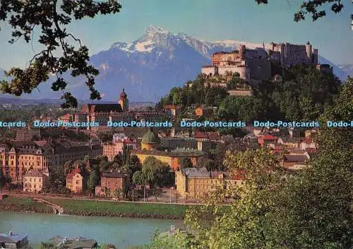 D277981 Salzburg Die Mozartstadt mit dem Schloss Hohensalzburg und der Unt
