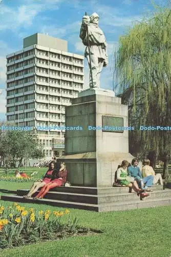 D287113 N Z Christchurch Captain Scott Memorial mit der neuen Polizeistation in t