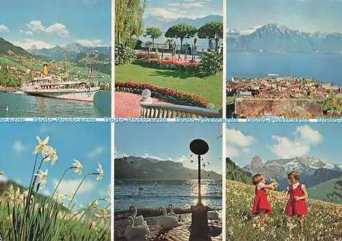 D282595 Souvenir de Montreux Lac Leman Suisse E Rickstuhl J Schlemmer Multi View