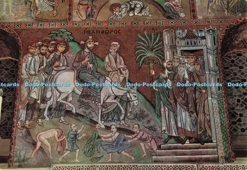 D280255 Palermo Pfalzkapelle Der Einzug Jesu in Gerusalemme F B P
