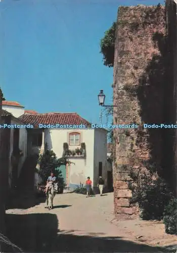 D287183 Obidos Portugal Aspecto Tipico da Antiga Rua dos Fornos Ran