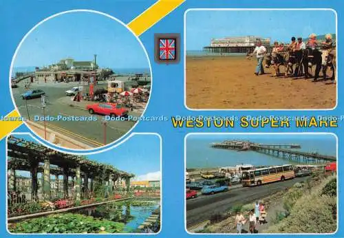 D284947 Weston Super Mare Knightstone Harbour Beach Esel Lily Pond Wintergar