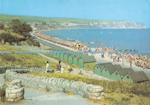 D284973 Swanage Dorset Blick auf die weißen Klippen Sandstrände und Roll Downs