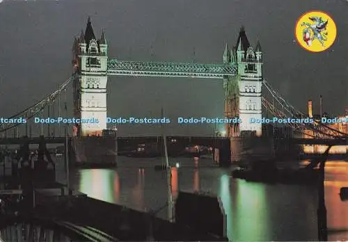 D278096 London Tower Bridge bei Nacht Thomas und Benacci Rialto 1984