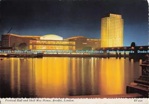 D280315 London Floodlit Festival Hall and Shell Mex House Valentine Valuxe