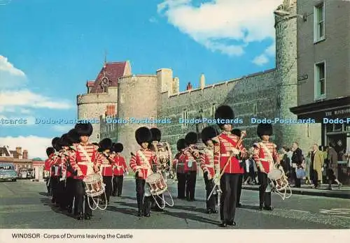D280360 Windsor Corps of Drums Leaving the Castle E T W Dennis