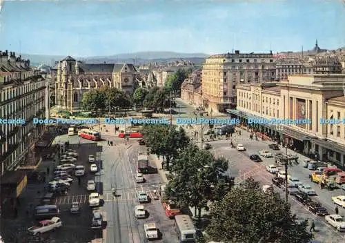 D285038 Geneve Place et Gare de Carnavin Jaeger Iris Mexichrome