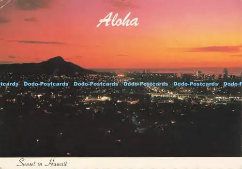 D287280 Sunset in Hawaii Mirro Krome H S Crocker Hawaiian Service 1981