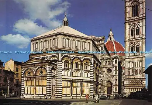 D287322 Firenze Baptisterium Kathedrale und Giotto Glockenturm Giusti di S Becocci K