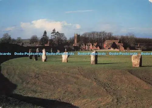D278221 Wiltshire Avebury Stone Circle and Village Larkfield Printing Fay Godwin