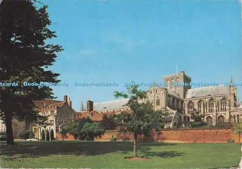 D278223 Winchester Cathedral From South East Topical Press Pitkin Pictorial Post